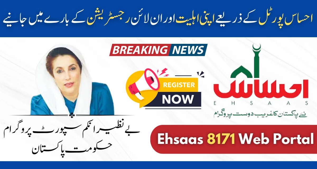 Ehsaas 8171 Web Portal For Online Registration 2024-2025 - Ehsaas Program